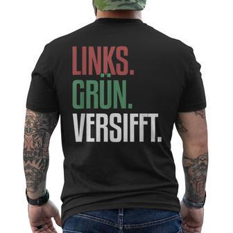 Left Green Versifft Ironic Anti-Rassism T-Shirt mit Rückendruck - Seseable