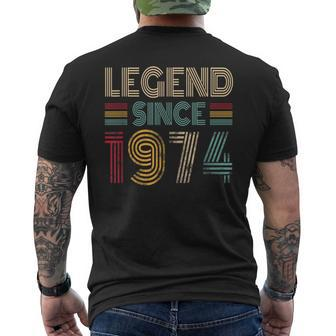 Legend Since 1974 Vintage 50 Years Old 50Th Birthday Men's T-shirt Back Print - Monsterry