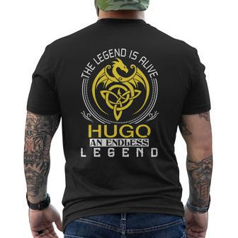 The Legend Is Alive Hugo Family Name Mens Back Print T-shirt - Seseable