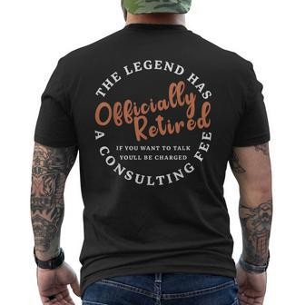 The Legend Has Officially Retired Retirement Men Mens Back Print T-shirt - Thegiftio UK