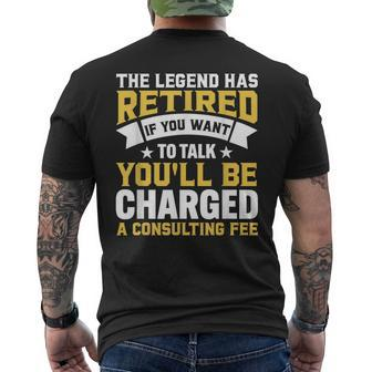 The Legend Has Retired Vintage Retirement Mens Back Print T-shirt - Thegiftio UK