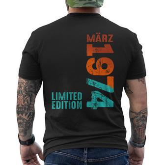 Legendär Seit März 1974 Geburtstag 1974 Limited Edition T-Shirt mit Rückendruck - Seseable