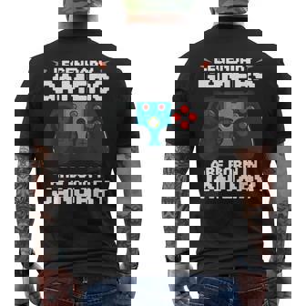 Legendary Gamers Are Born In January Gamer Birthday Men's T-shirt Back Print - Thegiftio UK