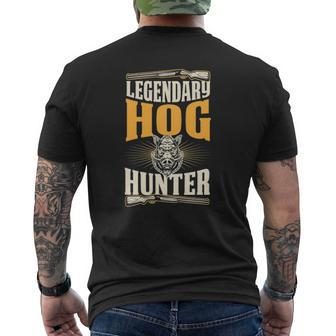 Legendary Hog Hunter Best Hunting Dad Mens Back Print T-shirt | Mazezy