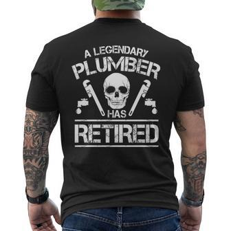 A Legendary Plumber Has Retired Men's T-shirt Back Print | Mazezy