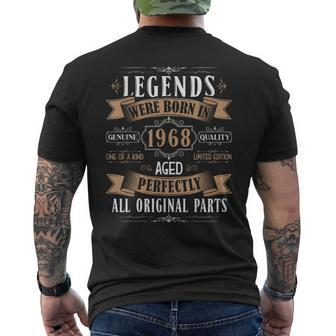 Legends Born In 1968 55Th Birthday 55 Years Old Bday Men Men's T-shirt Back Print - Monsterry