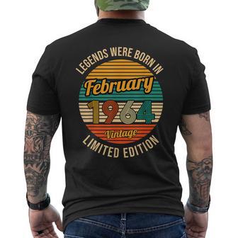 Legends Were Born In January 1964 60Th Birthday Men's T-shirt Back Print - Monsterry UK