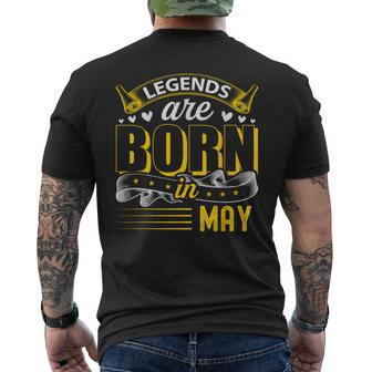 Legends Are Born In May Birthday Month Men's T-shirt Back Print - Monsterry CA