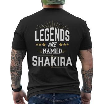 Legends Are Named Shakira Men's T-shirt Back Print - Seseable