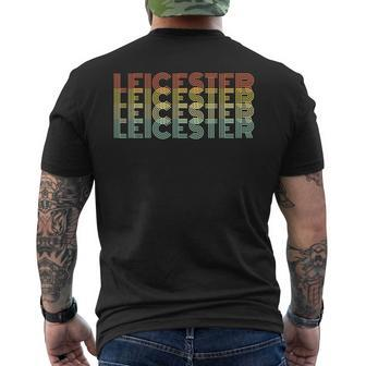 Leicester Retro Home Vintage City Hometown Men's T-shirt Back Print - Monsterry UK