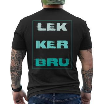 Lekker Bru South African Rugby Fan Sa Flag Men's T-shirt Back Print - Thegiftio UK