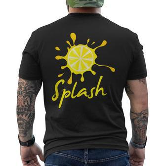 Lemon Splash Summer Fruit Drink Lemonade Men's T-shirt Back Print - Monsterry UK