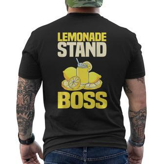 Lemonade Stand Boss Lemon Citrus Juice Summer Drink Men's T-shirt Back Print - Monsterry