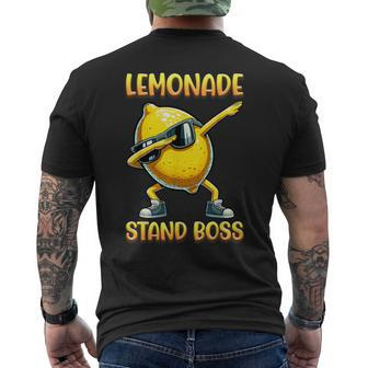 Lemonade Stand Boss Summer Entrepreneur Cool Lemon Men's T-shirt Back Print - Monsterry
