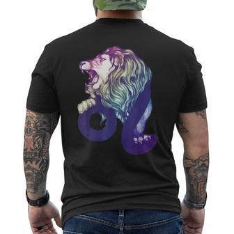 Leo Watercolor Zodiac Men's T-shirt Back Print - Thegiftio UK