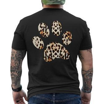 Leopard Cheetah Paw Print Men's T-shirt Back Print - Monsterry DE