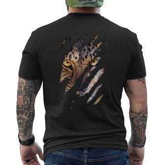 Leopard Cheetah Graphic Safari Zoo Animal Zookeeper Costume Men's T-shirt Back Print - Monsterry