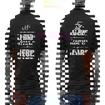 Les Reines Naissent En Octobre T-shirt imprimé au dos - Cadeauxyz