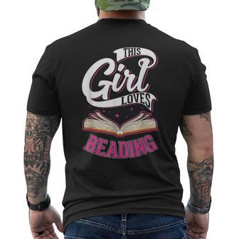 Leseratte Bücher Mädchen Bücherwurm T-Shirt mit Rückendruck - Seseable