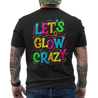 Let Glow Crazy Colorful Group Team Tie Dye Men's T-shirt Back Print - Monsterry