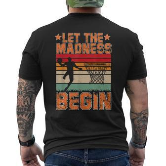 Let The Madness Begin Lover Basketball Men's T-shirt Back Print | Mazezy