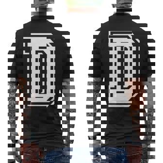 Letra D Estilo Universitario Cool Camiseta Hombre Estampado Espalda - Regaloses