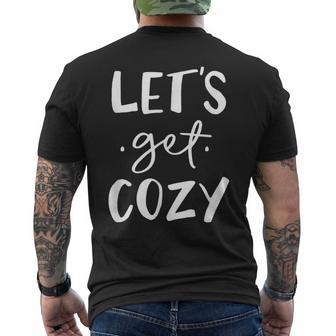 Let's Get Cozy Classic Fit Men's T-shirt Back Print - Monsterry