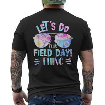 Let's Do This Field Day Thing Colors Quote Sunglasse Tie Dye Men's T-shirt Back Print - Monsterry AU