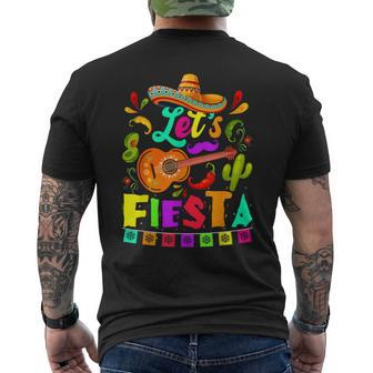 Let's Fiesta Avocado And Tacos Cinco De Mayo Mexican Party Mens Back Print T-shirt - Thegiftio UK
