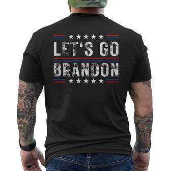 Let’S Go Brandon Vintage Pro America Anti-Biden Social Club Men's T-shirt Back Print - Monsterry CA