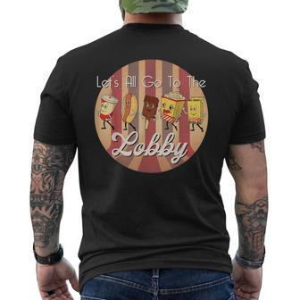 Let's All Go To The Lobby Cute Retro Movie Theatre Men's T-shirt Back Print - Monsterry UK