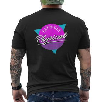 Let's Get Physical Workout Gym Rad 80'S Retro Mens Back Print T-shirt | Mazezy