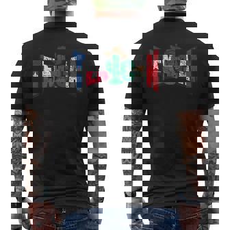 Lettres De Drapeau Du Texas Et Du Mexiqueieilli T-shirt imprimé au dos - Cadeauxyz