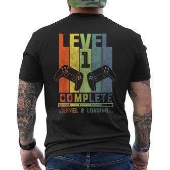 Level 1 Complete Gamer 1 Years Wedding Anniversary Men's T-shirt Back Print - Monsterry AU