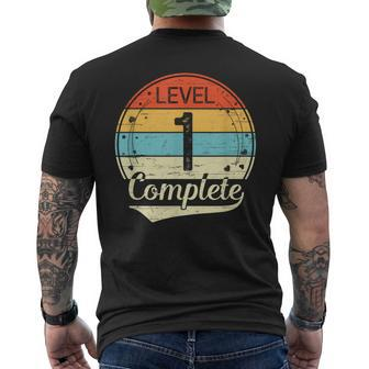 Level 1 Complete Retro 1St Wedding Anniversary Men's T-shirt Back Print - Monsterry AU