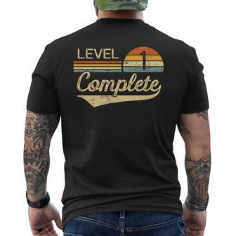 Level 1 Complete Vintage 1St Wedding Anniversary Men's T-shirt Back Print - Monsterry UK