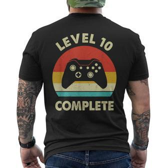 Level 10Th Complete Retro 10 Year Wedding Anniversary Men's T-shirt Back Print - Thegiftio UK