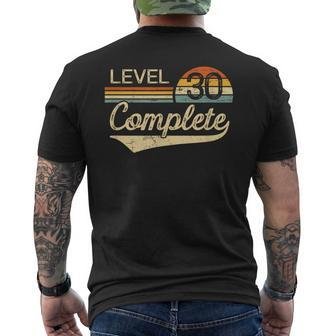 Level 30 Complete Vintage 30Th Wedding Anniversary Men's T-shirt Back Print - Monsterry CA