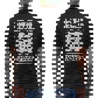 Level 68 Unlocked 68 Aniversario De Boda 68 Años Camiseta Hombre Estampado Espalda - Regaloses