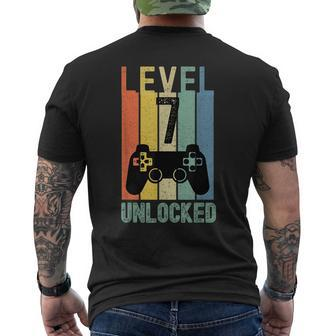 Level 7 Complete Unlocked Gamer Gaming Controller Console Men's T-shirt Back Print - Thegiftio UK