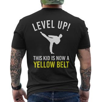 Level Up This Kid Is Now A Yellow Belt Karate Award Men's T-shirt Back Print - Monsterry UK