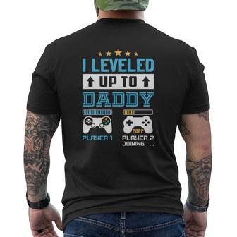 I Leveled Up To Daddy 2022 Soon To Be Dad 2022 Ver2 Mens Back Print T-shirt | Mazezy