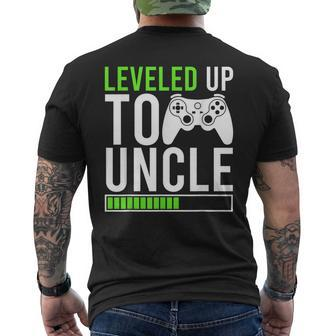 Leveled Up Promoted To Uncle 2024 New Uncle Video Game Men's T-shirt Back Print - Monsterry