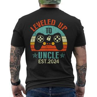 I Leveled Up To Uncle 2024 Soon To Be Uncle Fathers Day Men's T-shirt Back Print - Monsterry UK
