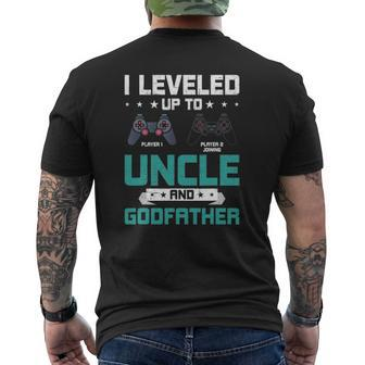 I Leveled Up To Uncle Video Gamer Uncle Mens Back Print T-shirt | Mazezy AU