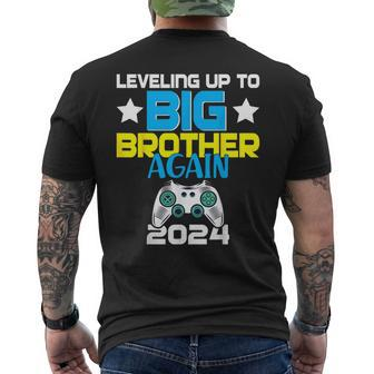 Leveling Up To Big Brother Again 2024 Pregnancy Announcement Men's T-shirt Back Print - Thegiftio UK