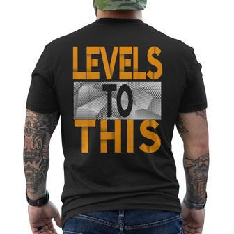 Levels To This Orange Color Graphic Men's T-shirt Back Print - Monsterry UK