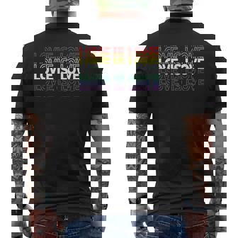 Lgbt Gay Pride Love Is Love Vintage Retro Style Mens Back Print T-shirt - Thegiftio UK