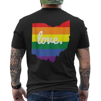 Lgbt Gay Pride Ohio Love Men's T-shirt Back Print - Monsterry DE