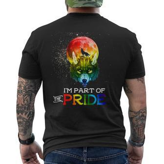 Lgbt Pride Wolf Love Proud Lgbt Gay Lesbian Men's T-shirt Back Print - Monsterry CA